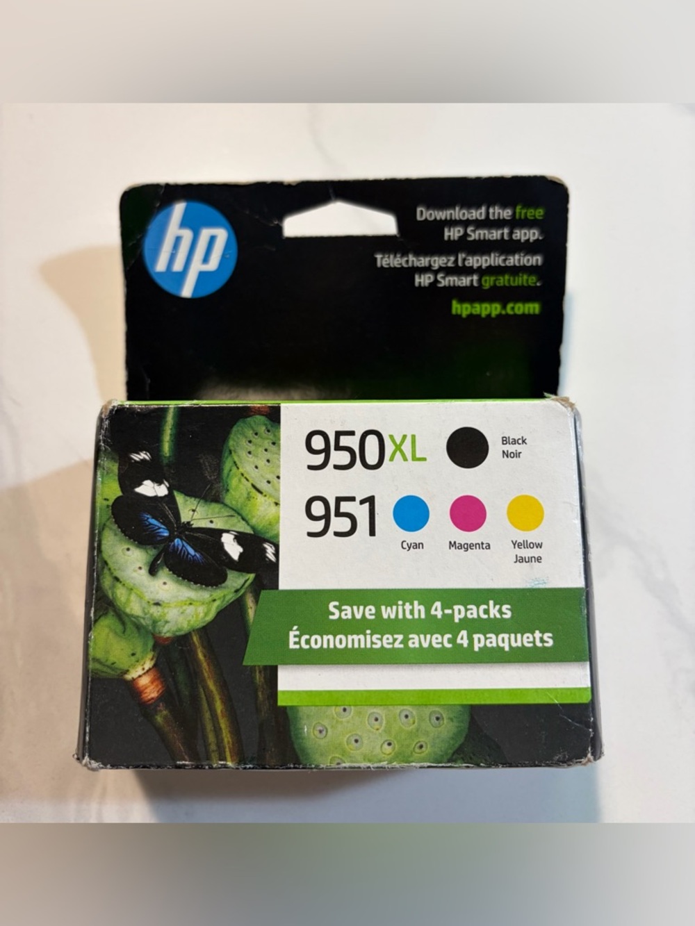 HP 950XL/951 4 Pk OEM Ink Black Cyan Magenta Yellow NWT